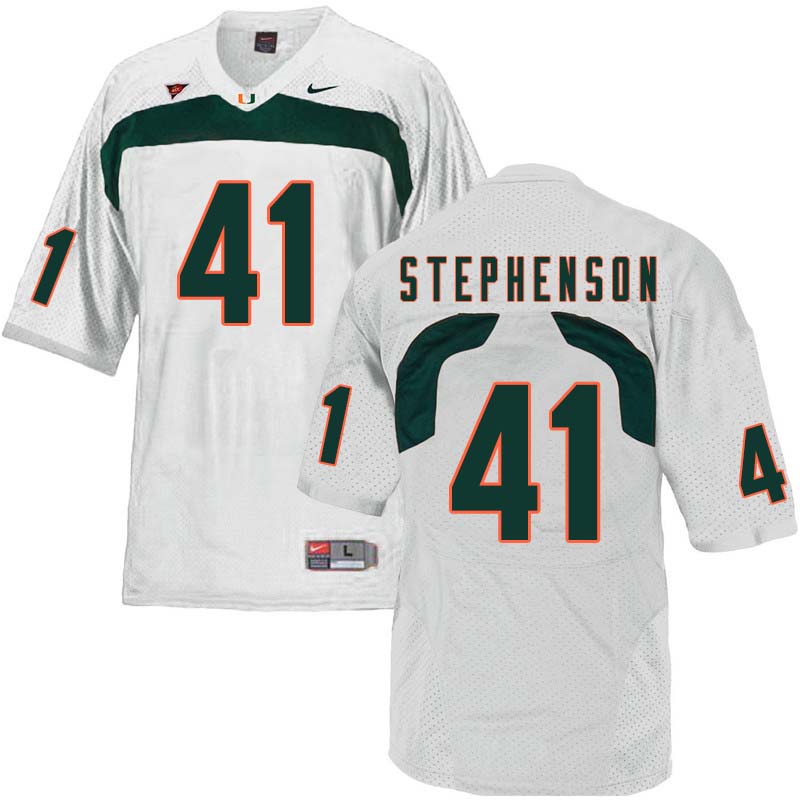 Nike Miami Hurricanes #41 Darian Stephenson College Football Jerseys Sale-White